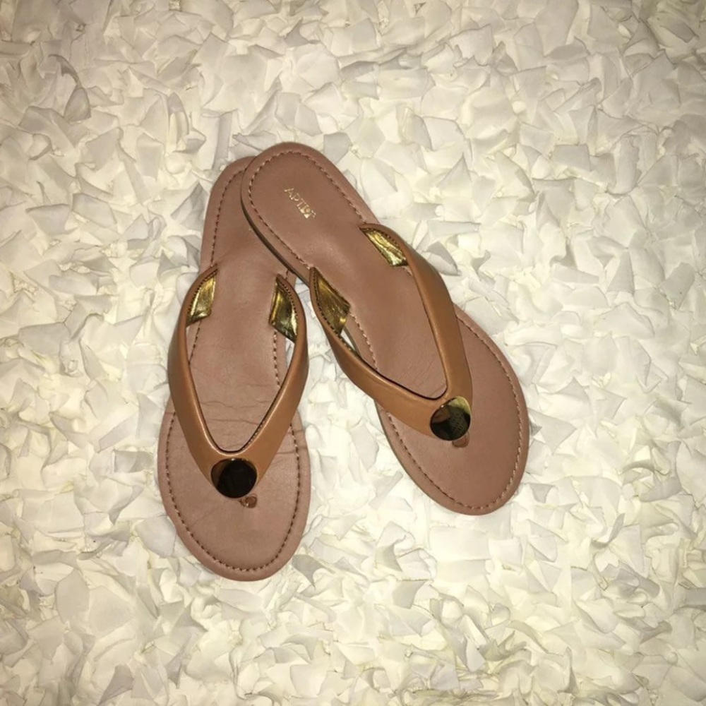 Plain slip on sandals
